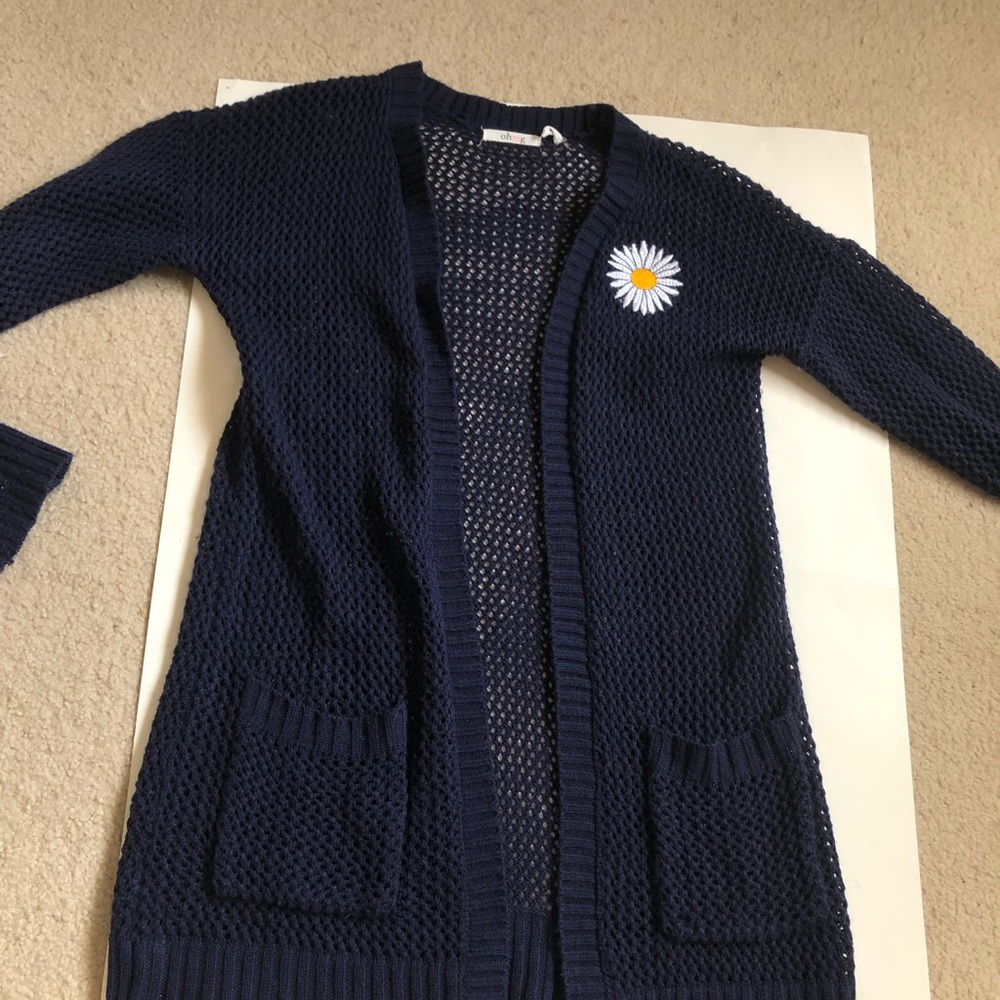OhMG Open Front Daisy Cardigan
